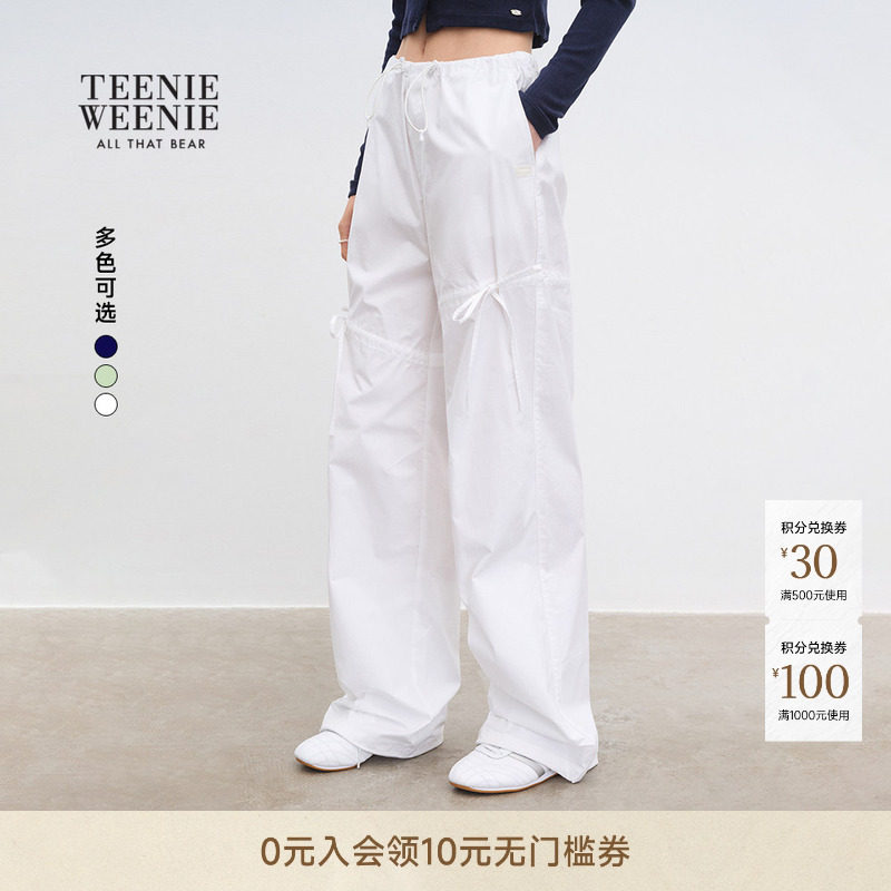 TEENIEWEENIE bearnova小熊女装春秋季休闲户外工装风直筒裤长裤