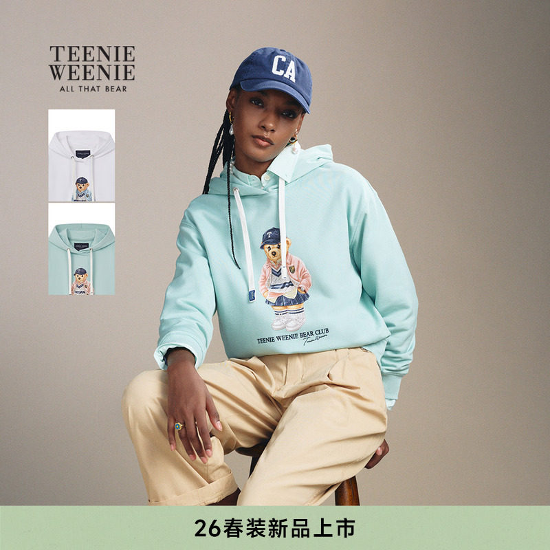 TeenieWeenie小熊女装卫衣26春新款休闲日常趣味大熊印