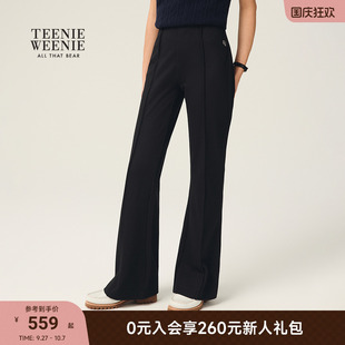 新款 TeenieWeenie小熊女裝 衛褲 2025年秋季 復古時髦微喇針織休閑褲