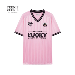 球衣风撞色v领刺绣短袖 TEENIEWEENIE 女装 新款 T恤 bearnova26夏季