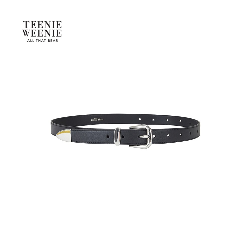 【赵露思同款】TeenieWeenie小熊女装简约复古时尚舒适皮带腰带