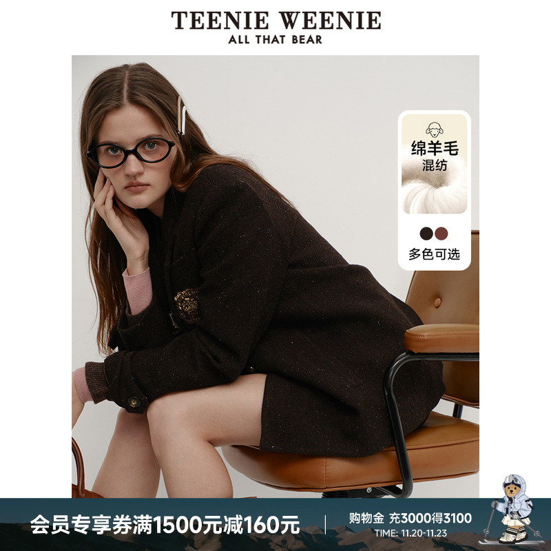 TeenieWeenie复古毛呢外套