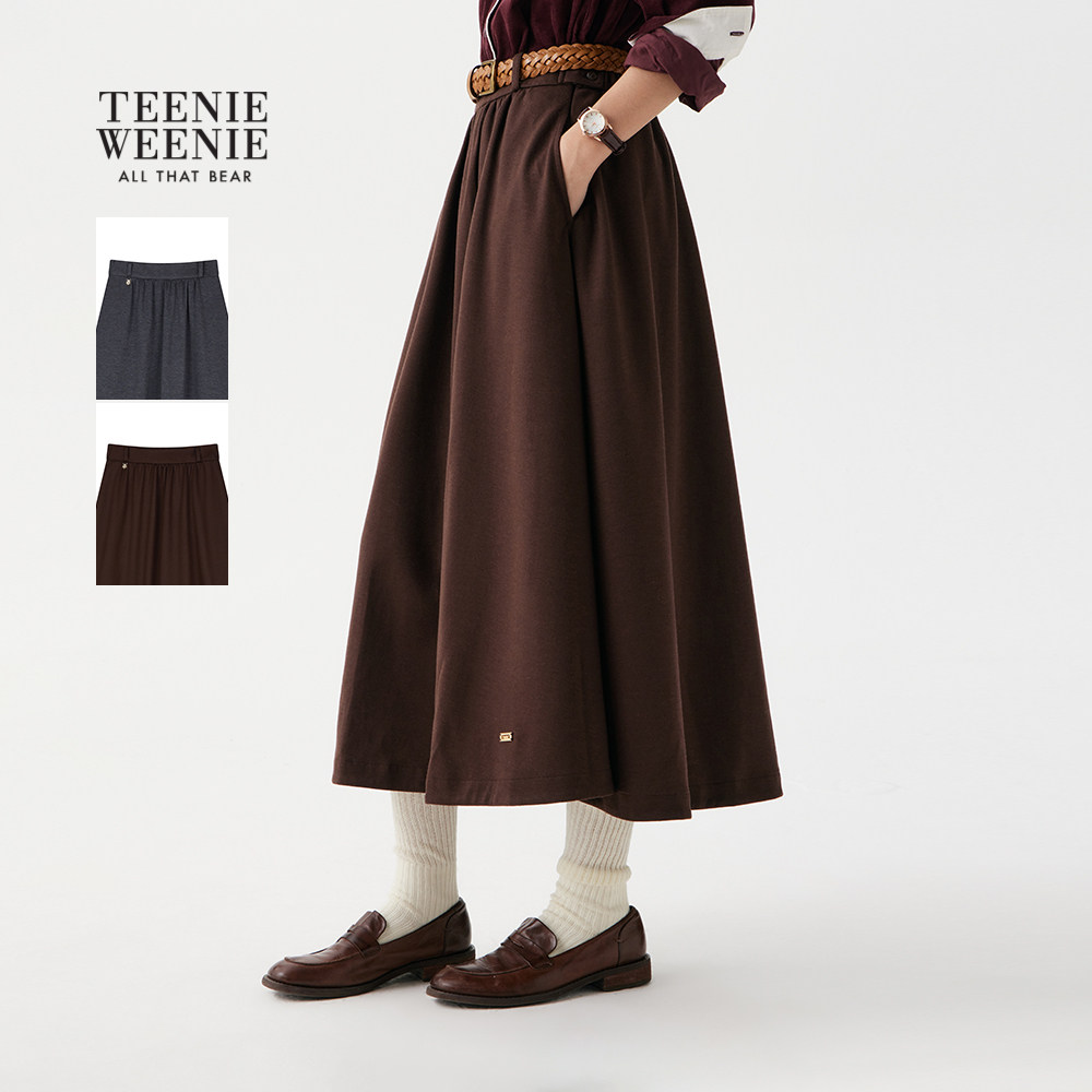 TeenieWeenie小熊女装半身裙秋冬季新款复古时髦优雅时尚喇叭长裙,女装/女士精品,半身裙,淘宝优惠券,粉丝福利购,淘宝优惠卷