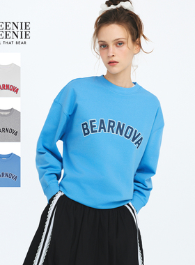 TEENIEWEENIE bearnova26年春季新款女装学院风宽松舒适圆领卫衣