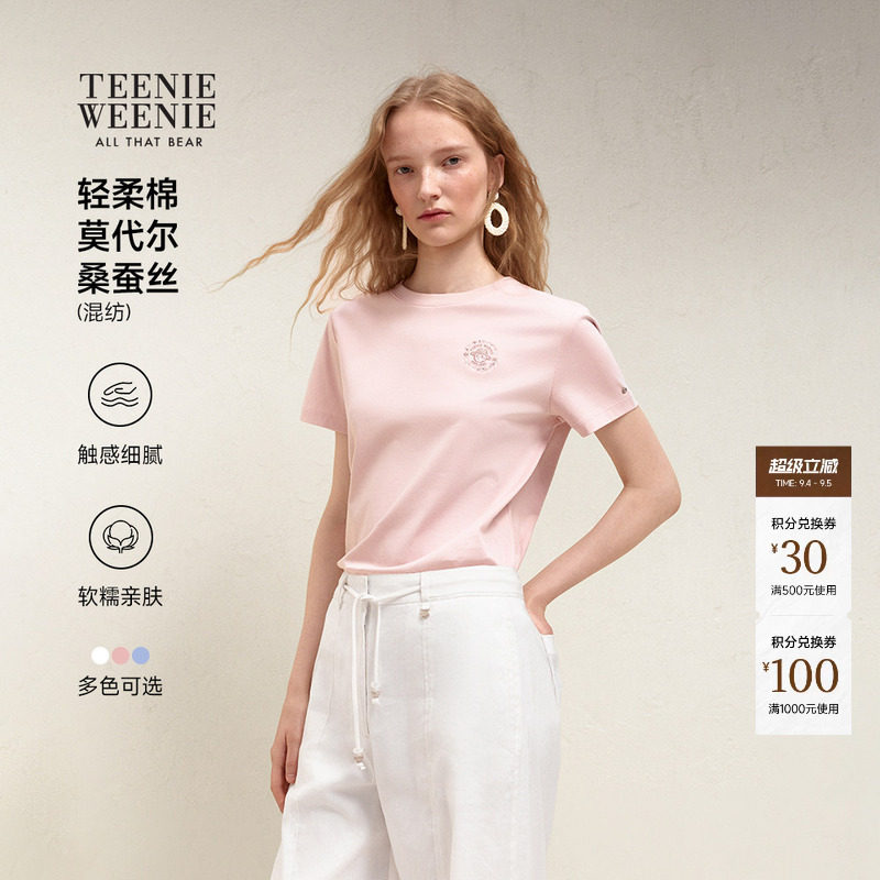 小熊女装凉感时尚简约休闲T恤衫图片