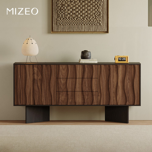 MIZEO 米卓 /北美黑胡桃木中古风斗柜客厅简约收纳柜餐边柜储物柜
