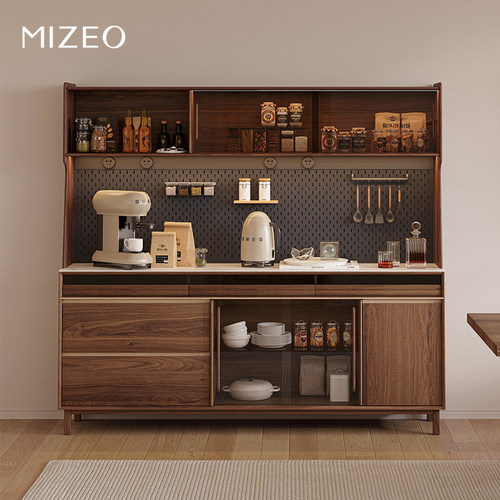 MIZEO 米卓/北美黑胡桃木中古餐边柜实木储物多功能酒柜餐桌边柜