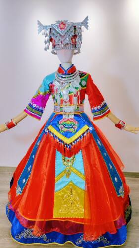 2025快乐阳光女童少数民族苗族彝族羌族壮族瑶族傈僳族阿惹演出服