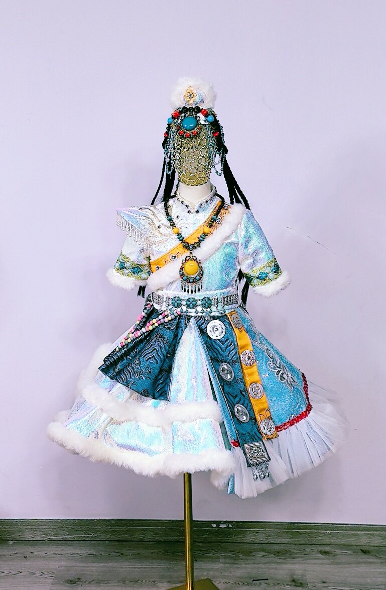 儿童演出服藏族表演服出租格桑花金珠妈咪踢踏踢踏快乐阳光独唱服