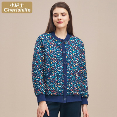 女士加厚开襟棉袄中老年外穿棉服