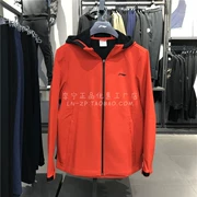 Li Ning trench coat 2018 mùa đông tập luyện nam cộng với áo khoác nhung gió ấm áp thể thao áo khoác AFDN389 - Áo gió thể thao