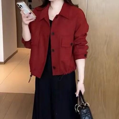 爆款短外套女上衣秋装2026新款气质夹克大衣高级感宽松休闲棒球服
