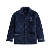 男士 睡衣秋冬季 珊瑚绒加厚加绒三层夹棉保暖单件上衣法兰绒家居服