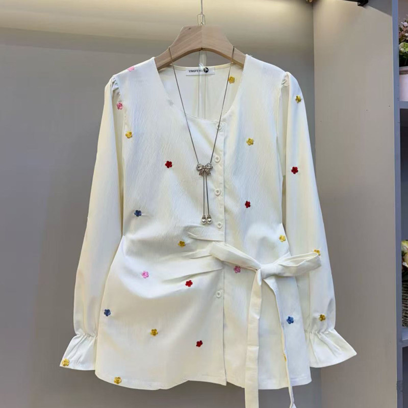 大码春季新款时尚衬衫女