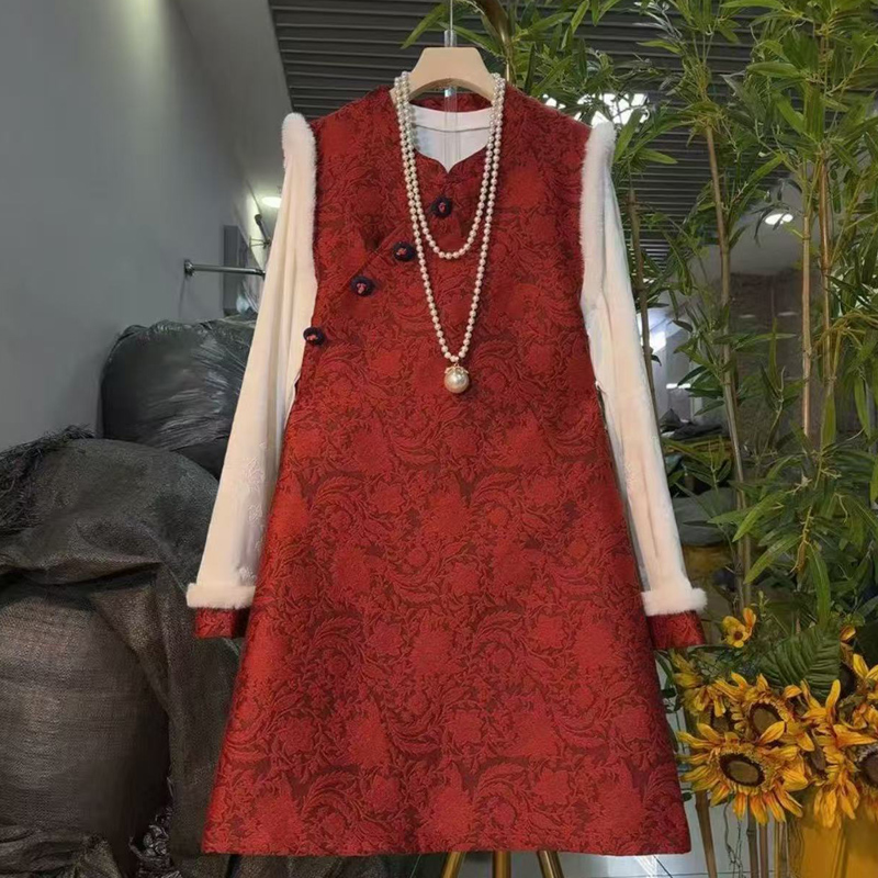 新中式改良旗袍两件套