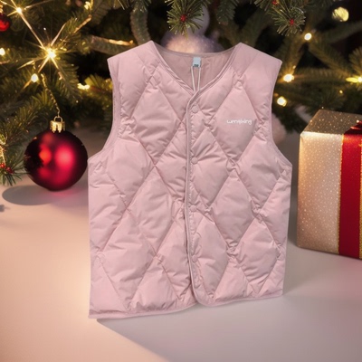 秋冬季中大童新款男女童羽绒棉马甲背心校服神器轻薄保暖坎肩