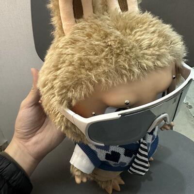 49适用38cm拉布布毛绒娃娃眼镜配饰搪胶大娃Labubu公仔大夏大春野