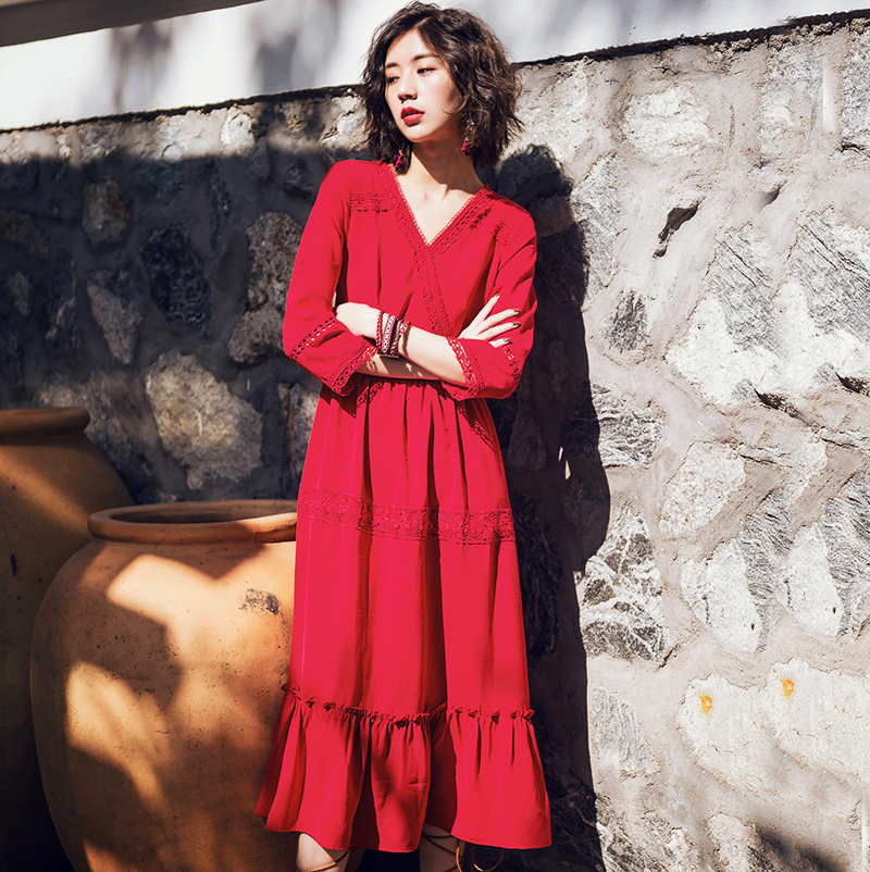 出游必备衣服女草原旅游衣服云南女装青海湖度假拍照茶卡盐湖裙子