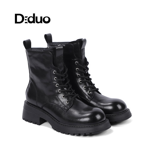 【新品】Diduo/迪朵2026秋季新款马丁靴女时尚潮流百搭休闲短靴