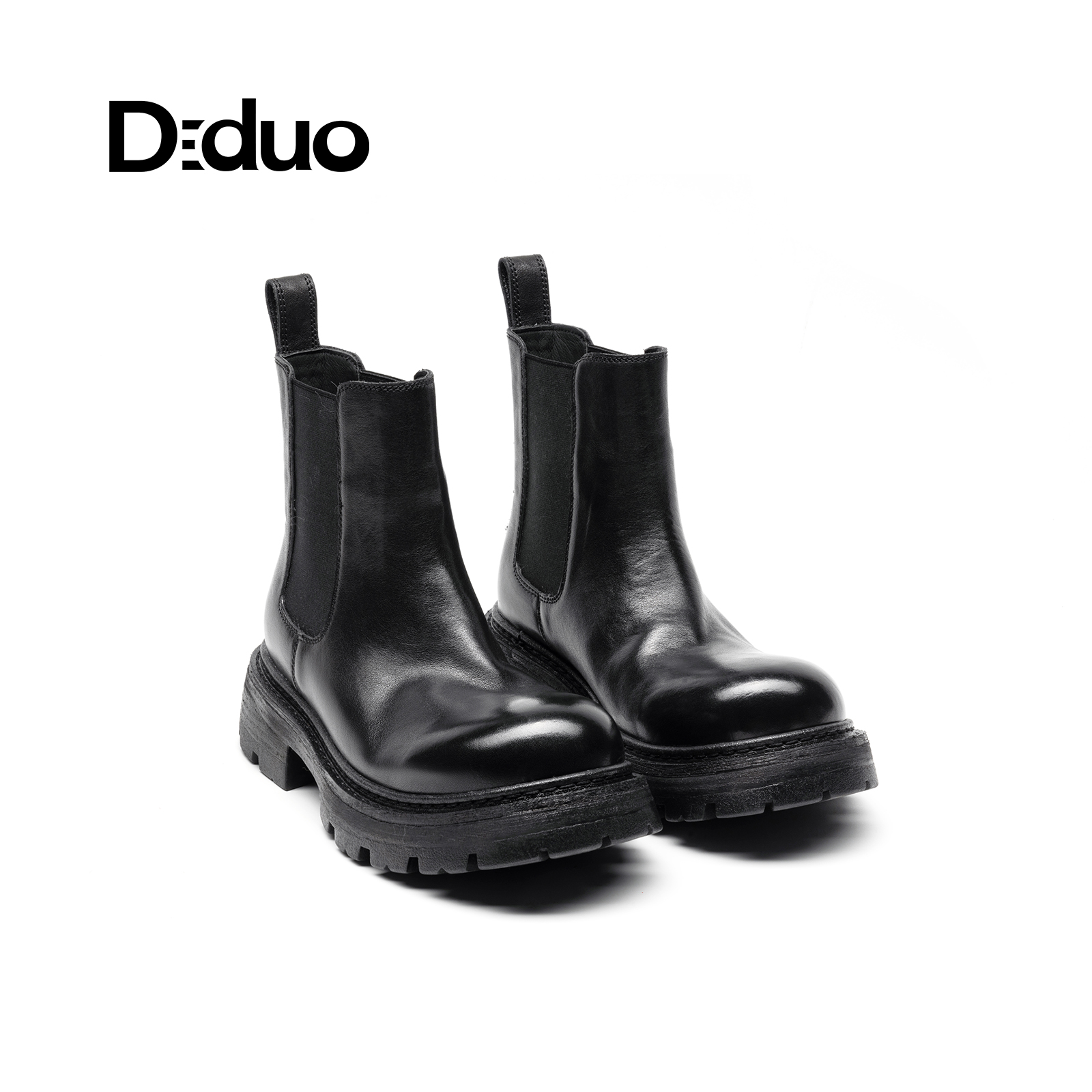 【新品】Diduo/迪朵2024秋季新款轻奢切尔西靴女复古马丁靴高端潮