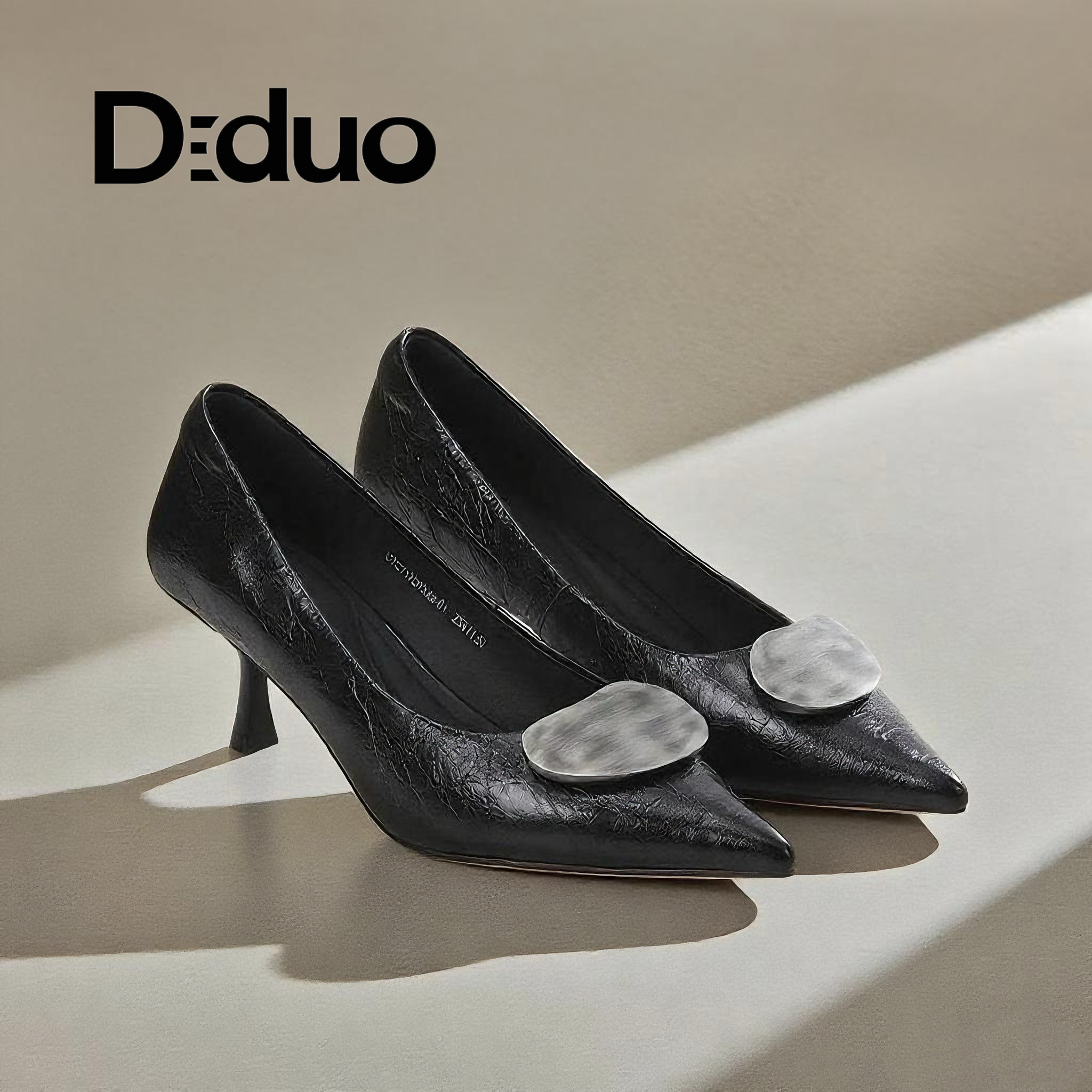 【新品】Diduo/迪朵 2025秋季新款单鞋女时尚潮流百搭尖头高跟鞋