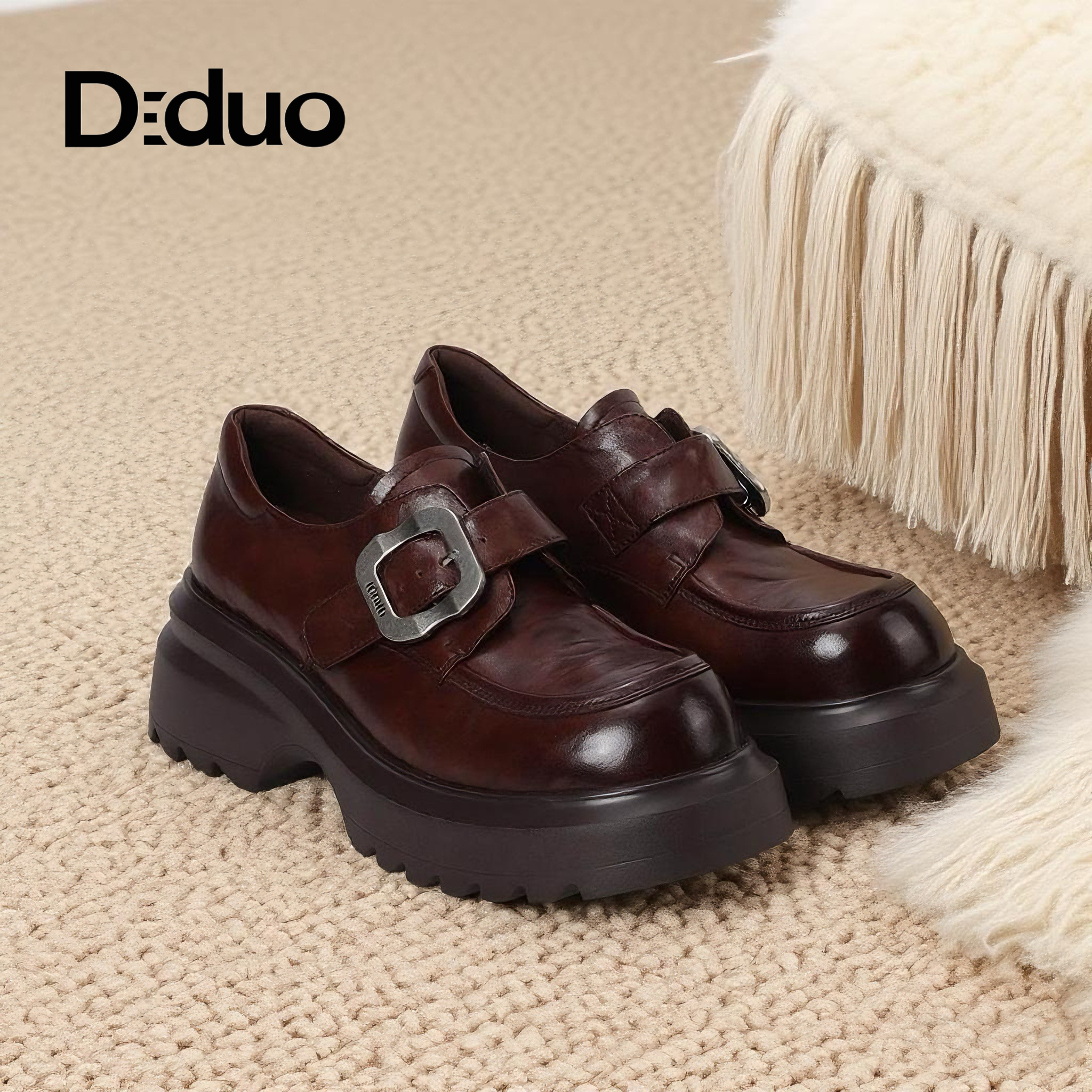 【新品】Diduo/迪朵2025春季新款单鞋女时尚潮流百搭休闲低跟