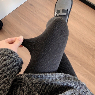 秋冬季加厚深灰色打底裤袜女加绒保暖烟灰色连裤袜显瘦黑色踩脚袜
