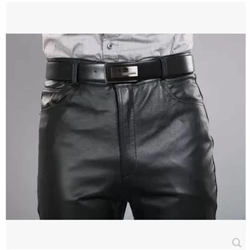 Pantalon cuir homme droit pour hiver - Ref 1492162 Image 4