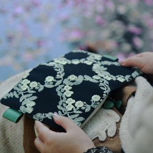 Munimhoe手工定页针落繁花A5A6活页手帐本书衣B6封皮文艺复古