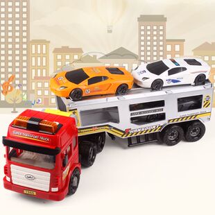 慧殿堂灯光音乐讲故事汽运装卸车儿童玩具车模型节日礼物3岁+