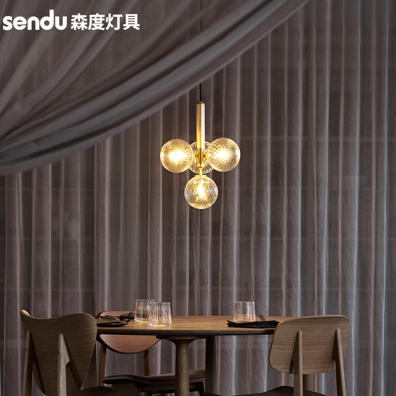 轻奢餐厅吧台北欧现代简约吊灯