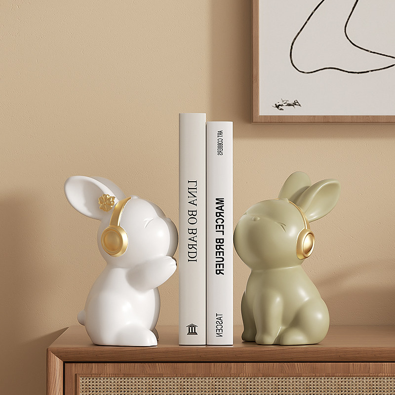 兔子书挡装饰摆件高级感现代客厅电视酒柜儿童房桌面书立家居饰品,家居饰品,装饰摆件,淘宝优惠券,粉丝福利购,淘宝优惠卷