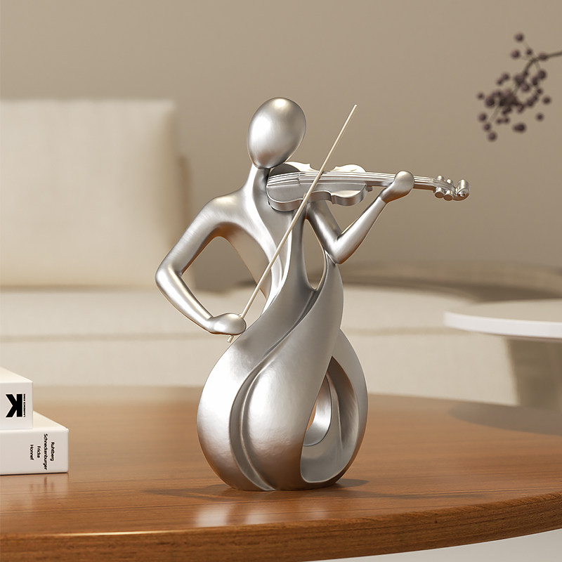 小提琴手艺术摆件高级感软装家居客厅电视柜装饰品书房办公室摆设,家居饰品,装饰摆件,淘宝优惠券,粉丝福利购,淘宝优惠卷