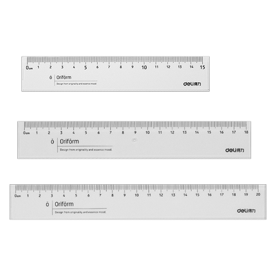 得力尺子小学生直尺30亚克力直尺