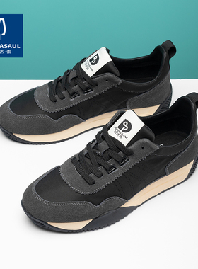 帕达索男鞋2024新款运动休闲鞋男款潮流软底鞋子透气阿甘鞋240315