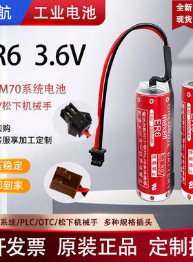 ER6/3.6V锂电池三万菱M70系统PLC机械手OTC胜机器人ER6V通用CNC