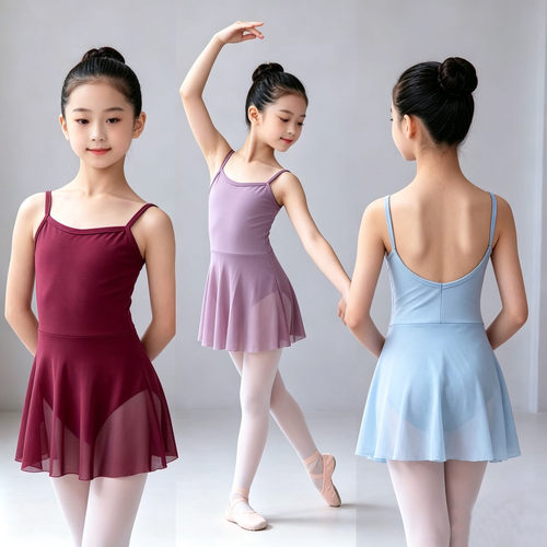 女童夏季无袖芭蕾练功演出服