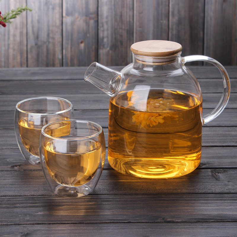 水趣大容量冷水壶玻璃耐热高温防爆凉水壶果汁凉茶壶家用水杯套装