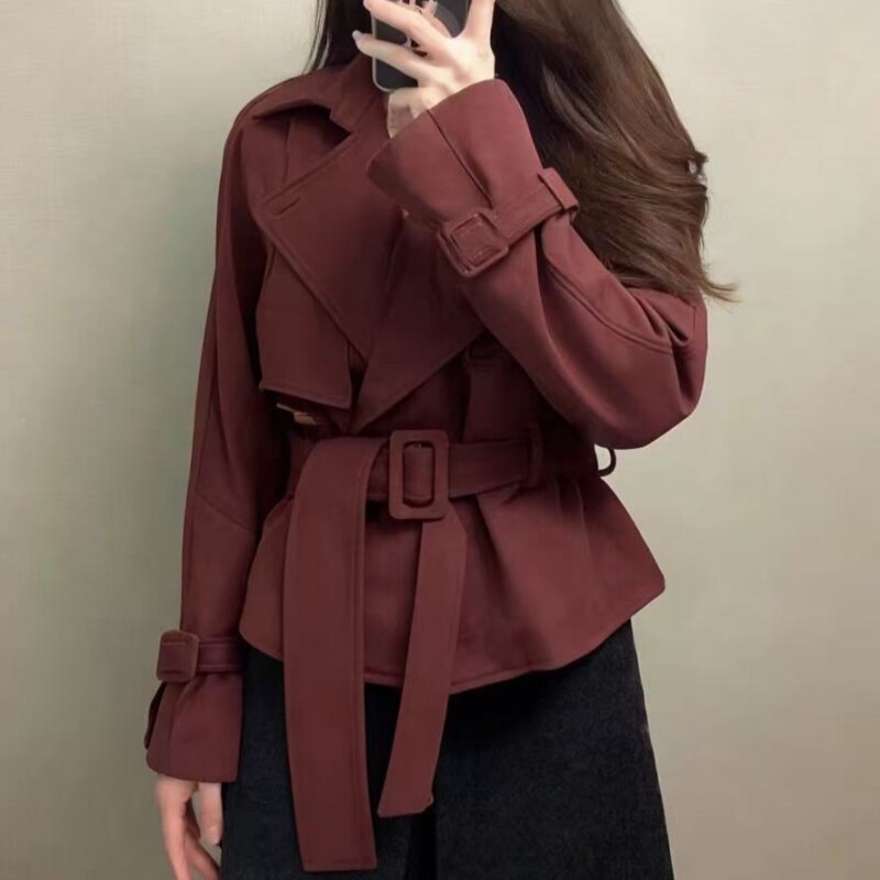 2025新款爆款小香风短款正肩收腰美拉德穿搭麂皮外套女款冬季,女装/女士精品,短外套,淘宝优惠券,粉丝福利购,淘宝优惠卷