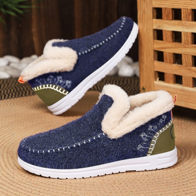 冬季新款老北京棉鞋女鞋加绒加厚雪地靴男一脚蹬短靴时尚保暖防滑,流行男鞋,布鞋,淘宝优惠券,粉丝福利购,淘宝优惠卷