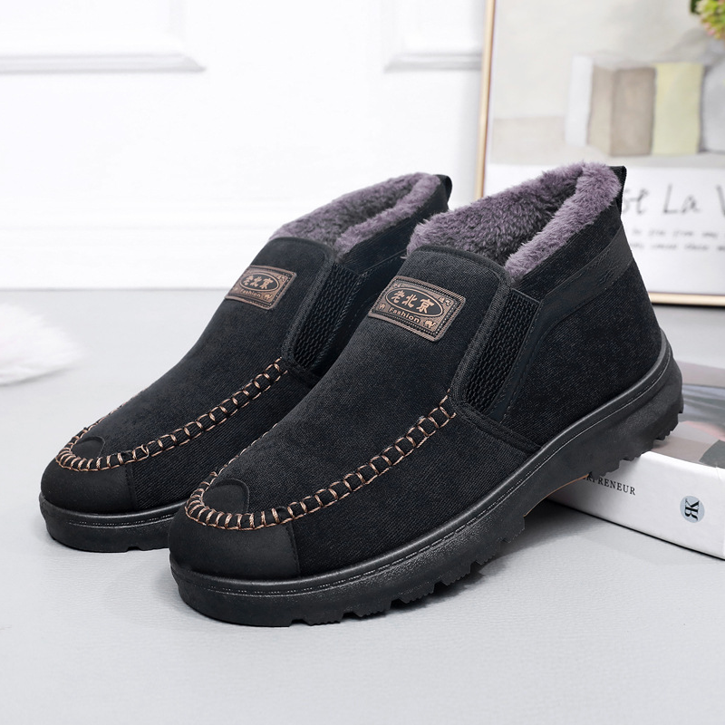 冬季保暖老北京棉鞋休闲男士布鞋
