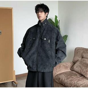 皮衣外套男士2025春季新款情侣夹克潮流痞帅美式cleanfit工装上衣