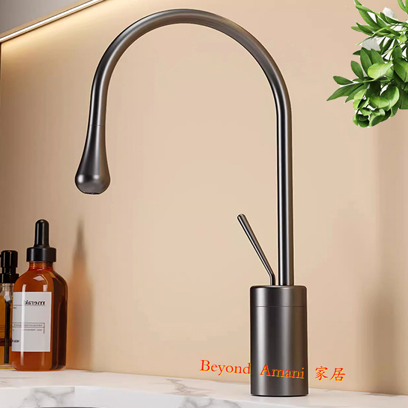 304不锈钢冷热加高台上盆龙头