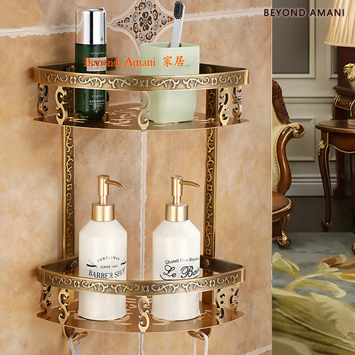 欧式复古三角篮浴室三角置物架