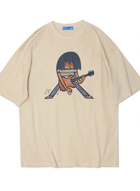 雷蒙斯ramones朋克摇滚 趣味休闲宽松复古vintage男女纯棉T恤tee