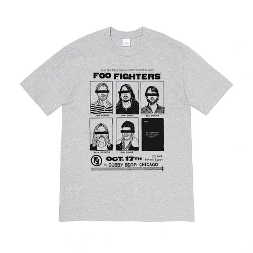 Foo Fighters美国摇滚乐队Nirvana复古短袖bf男女情侣T恤纯棉tee