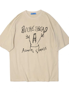 穿这件练琴会很厉害Buckethead桶哥Guns Roses枪花摇滚吉他手T恤t