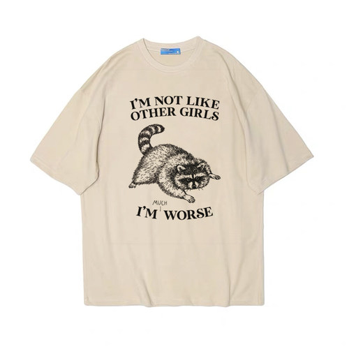 搞怪趣味阿美咔叽美式古着印花bf复古vintage男女纯棉T恤teeshirt