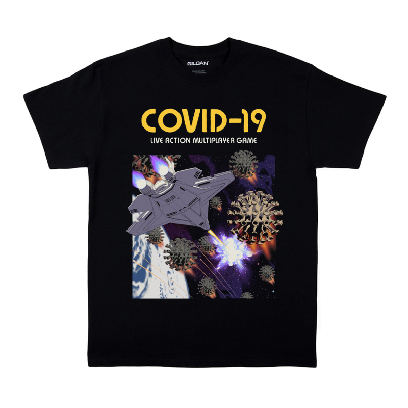 消灭病毒游戏 搞怪趣味创意美式vintage宽松短袖男女款T恤纯棉tee