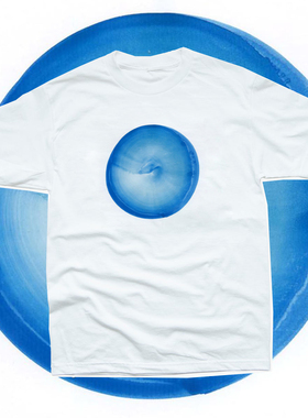 fishmans乐队baby blue日系tee oversize bf纯棉短袖tee上衣T恤